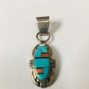 Sleeping Beauty Turquoise & Spiny Oyster Pendant